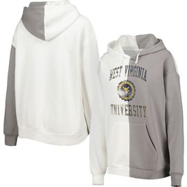 GAMEDAY COUTURE Women's Gameday Couture Gray/White West Virginia Mountaineers Split Pullover Hoodie 