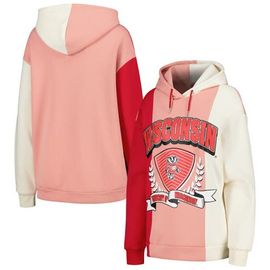 GAMEDAY COUTURE Women's Gameday Couture Red Wisconsin Badgers Hall of Fame Colorblock Pullover Hoodie 
