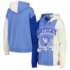 GAMEDAY COUTURE Women's Gameday Couture Royal Kentucky Wildcats Hall of Fame Colorblock Pullover Hoodie 