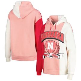 GAMEDAY COUTURE Women's Gameday Couture Scarlet Nebraska Huskers Hall of Fame Colorblock Pullover Hoodie 