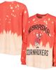 GAMEDAY COUTURE Women's Gameday Couture Scarlet Nebraska Huskers Twice As Nice Faded Dip-Dye Pullover Sweatshirt - 1