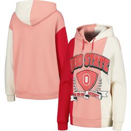 GAMEDAY COUTURE Women's Gameday Couture Scarlet Ohio State Buckeyes Hall of Fame Colorblock Pullover Hoodie 