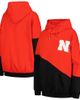 GAMEDAY COUTURE Women's Gameday Couture Scarlet/Black Nebraska Huskers Matchmaker Diagonal Cowl Pullover Hoodie  - 1
