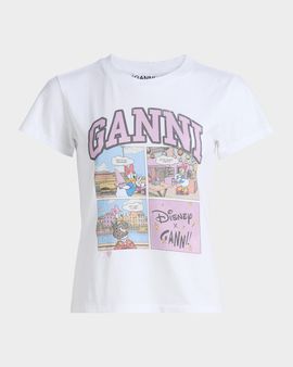 Ganni Cartoon Cotton Jersey T-Shirt