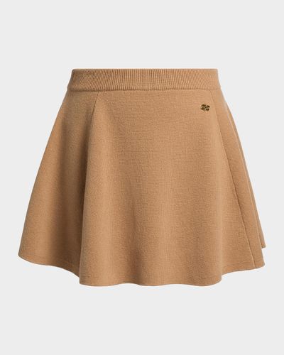 Ganni Cashmere-Wool A-Line Miniskirt