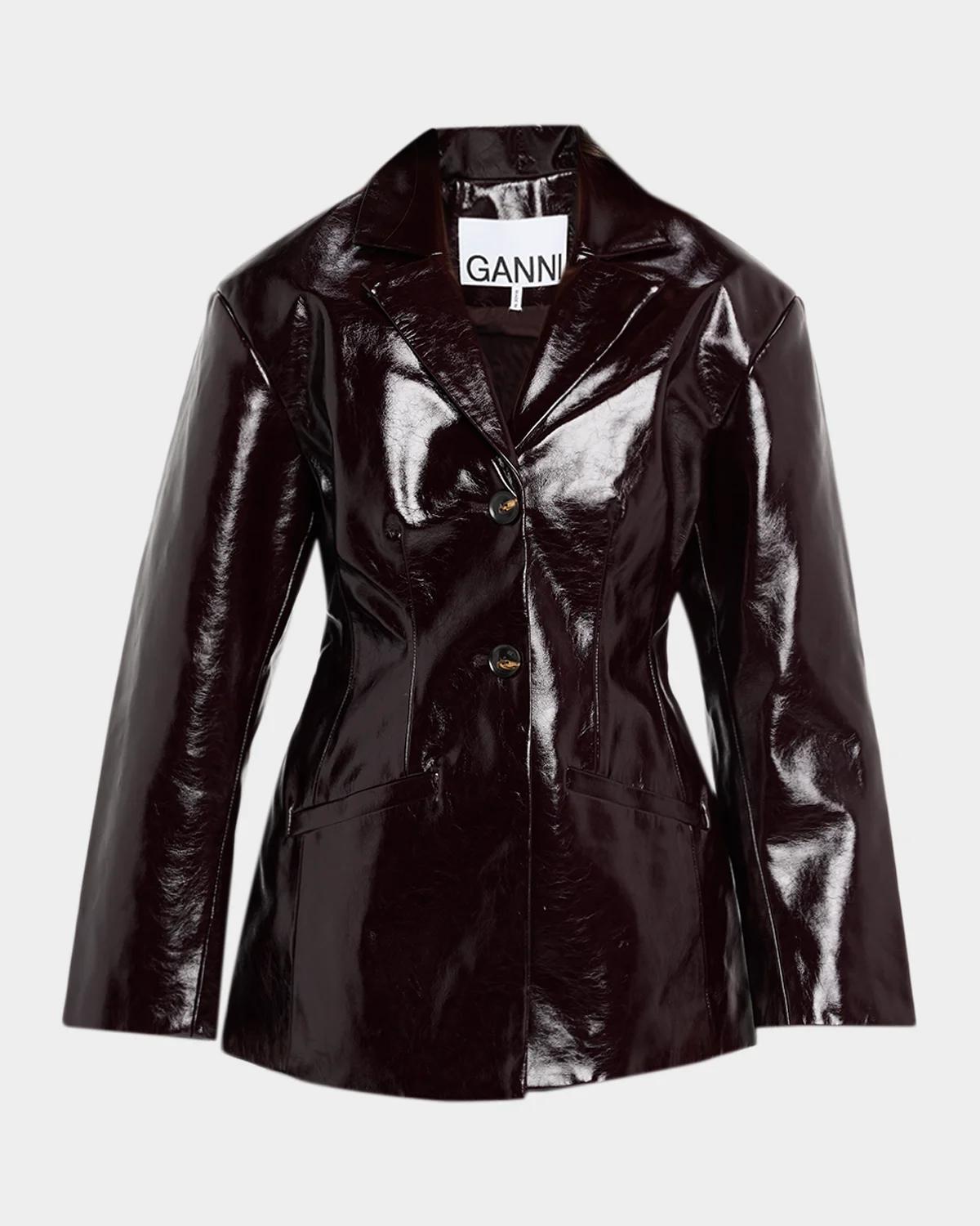 Ganni Future Faux-Fur Collar Jacket