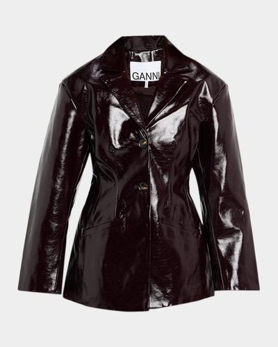 Ganni Future Faux-Fur Collar Jacket