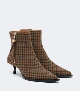 Ganni Ganni Anna checked ankle boots