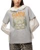 Ganni Ganni Basic Cotton Relaxed Logo Graphic Tee - 1