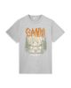 Ganni Ganni Basic Cotton Relaxed Logo Graphic Tee - 4