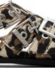 GANNI GANNI Beige & Black Feminine Buckle Strap Denim Sandals - 1