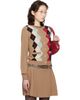 GANNI GANNI Beige Argyle Print Cardigan - 2