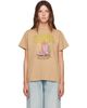 GANNI GANNI Beige Basic Cotton Jersey Western Boot T-shirt - 1