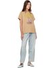 GANNI GANNI Beige Basic Cotton Jersey Western Boot T-shirt - 4