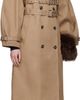 GANNI GANNI Beige Bonded Cotton Trench Coat - 2