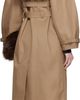 GANNI GANNI Beige Bonded Cotton Trench Coat - 3