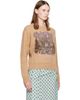 GANNI GANNI Beige Brushed Alpaca Forest Teddy Sweater - 2
