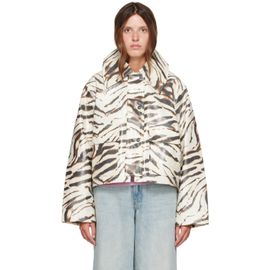 GANNI GANNI Beige Laminated Zebra Jacket