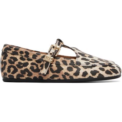 GANNI GANNI Beige Mary Jenny Ballerina Flats
