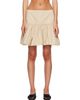 GANNI GANNI Beige Natural Suiting Stripe Miniskirt - 1