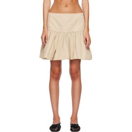 GANNI GANNI Beige Natural Suiting Stripe Miniskirt