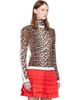 GANNI GANNI Beige Printed Merino Turtleneck - 2