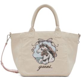 GANNI GANNI Beige Small Easy Shopper Tote