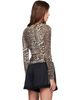 GANNI GANNI Beige Soft Cotton Rib Leo Long Sleeve T-shirt - 3