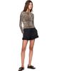 GANNI GANNI Beige Soft Cotton Rib Leo Long Sleeve T-shirt - 4