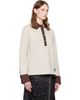 GANNI GANNI Beige Stripe Polo - 2