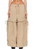 GANNI GANNI Beige Washed Cotton Balloon Trousers - 1