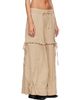 GANNI GANNI Beige Washed Cotton Balloon Trousers - 2