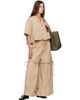 GANNI GANNI Beige Washed Cotton Balloon Trousers - 4
