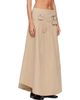 GANNI GANNI Beige Washed Cotton Corset Maxi Skirt - 2