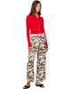 GANNI GANNI Beige Zebra Satin Lounge Pants - 4