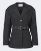 Ganni Ganni Belted wool and cashmere-blend blazer - 1