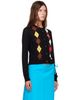 GANNI GANNI Black Argyle Cardigan - 2