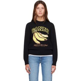 GANNI GANNI Black Banana Sweater