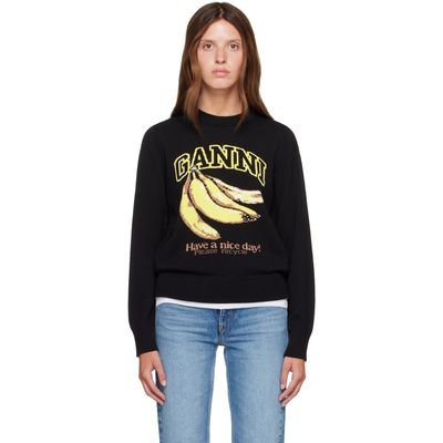 GANNI GANNI Black Banana Sweater