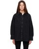 GANNI GANNI Black Broderie Anglaise Denim Shirt - 1