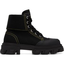 GANNI GANNI Black Canvas Trail Boots
