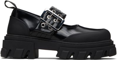 GANNI GANNI Black Cleated Ballerina Box Loafers