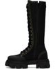 GANNI GANNI Black Cleated Canvas Trail High Boots - 3