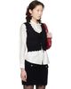 GANNI GANNI Black Cotton Cashmere Crochet Applique Vest - 2