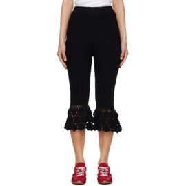 GANNI GANNI Black Cotton Crochet Capri Trousers