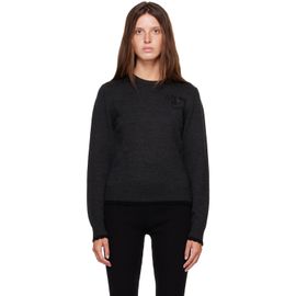 GANNI GANNI Black Crewneck Wool Sweater