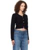 GANNI GANNI Black Crochet Appliqué Cardigan - 2