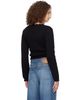 GANNI GANNI Black Crochet Appliqué Cardigan - 3