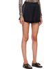 GANNI GANNI Black Cycora Frill Shorts - 2