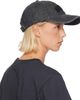 GANNI GANNI Black Embroidered Denim Cap - 3